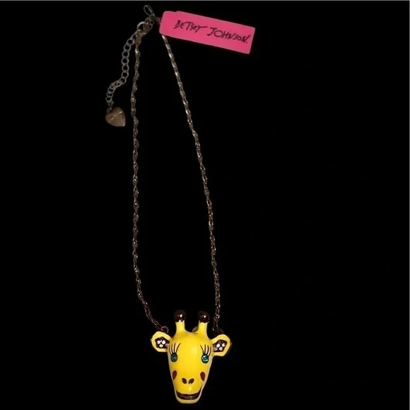 NWT Betsey Johnson Critter Giraffe Necklace - Picture 6 of 8